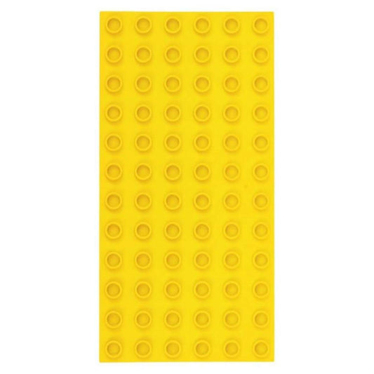 Big Briks Grundplatten 2 Stück, je ca. 10 x 19 cm, 6 x 12 Noppen, gelb