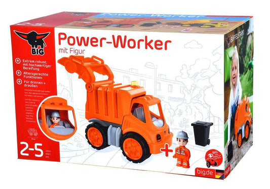 BIG Power-Worker Müllwagen + Figur