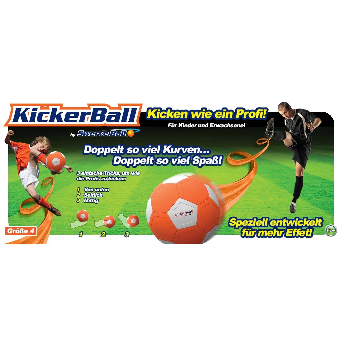 Brandunit KickerBall Größe 4, orange