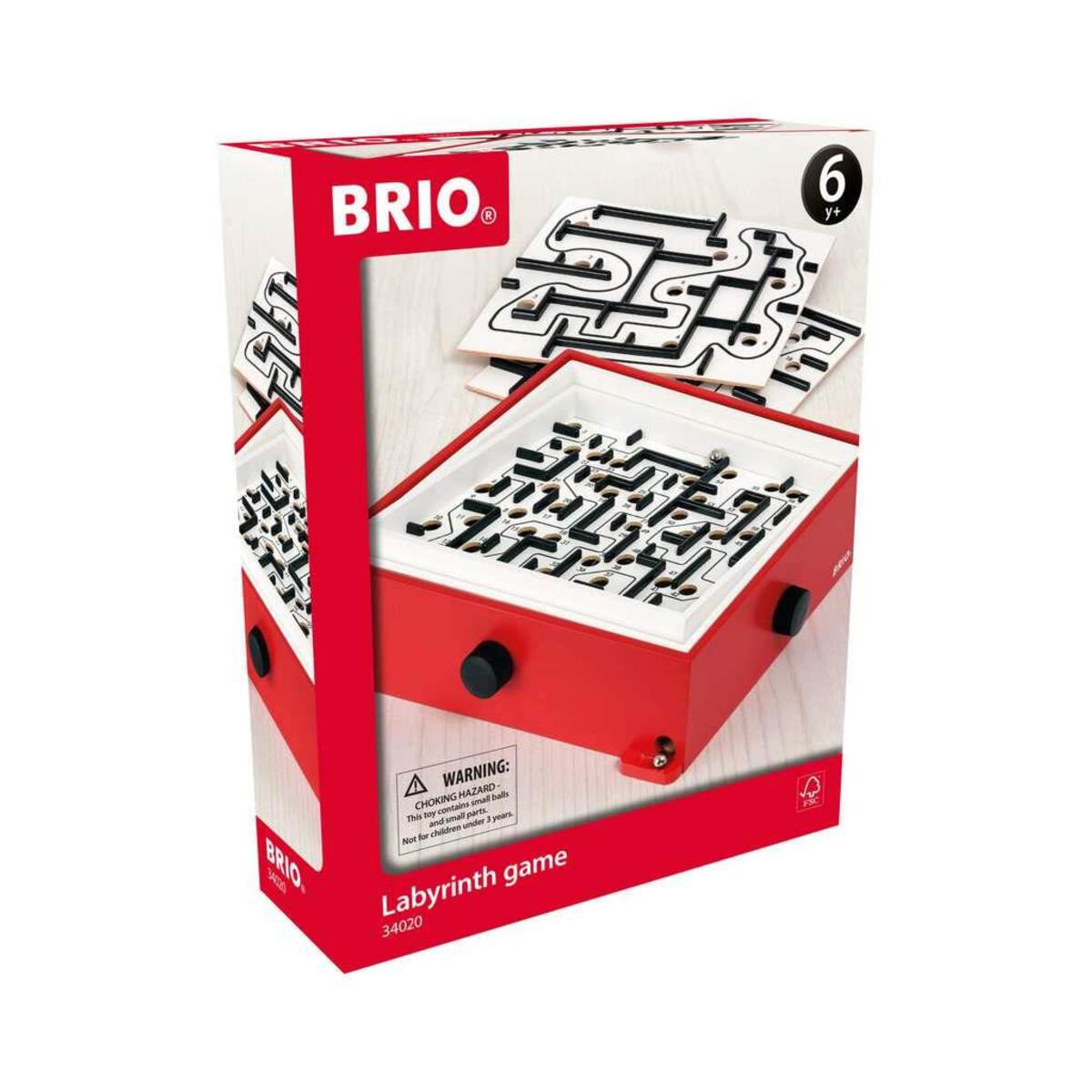 BRIO Labyrinth mit Übungsplatten, rot