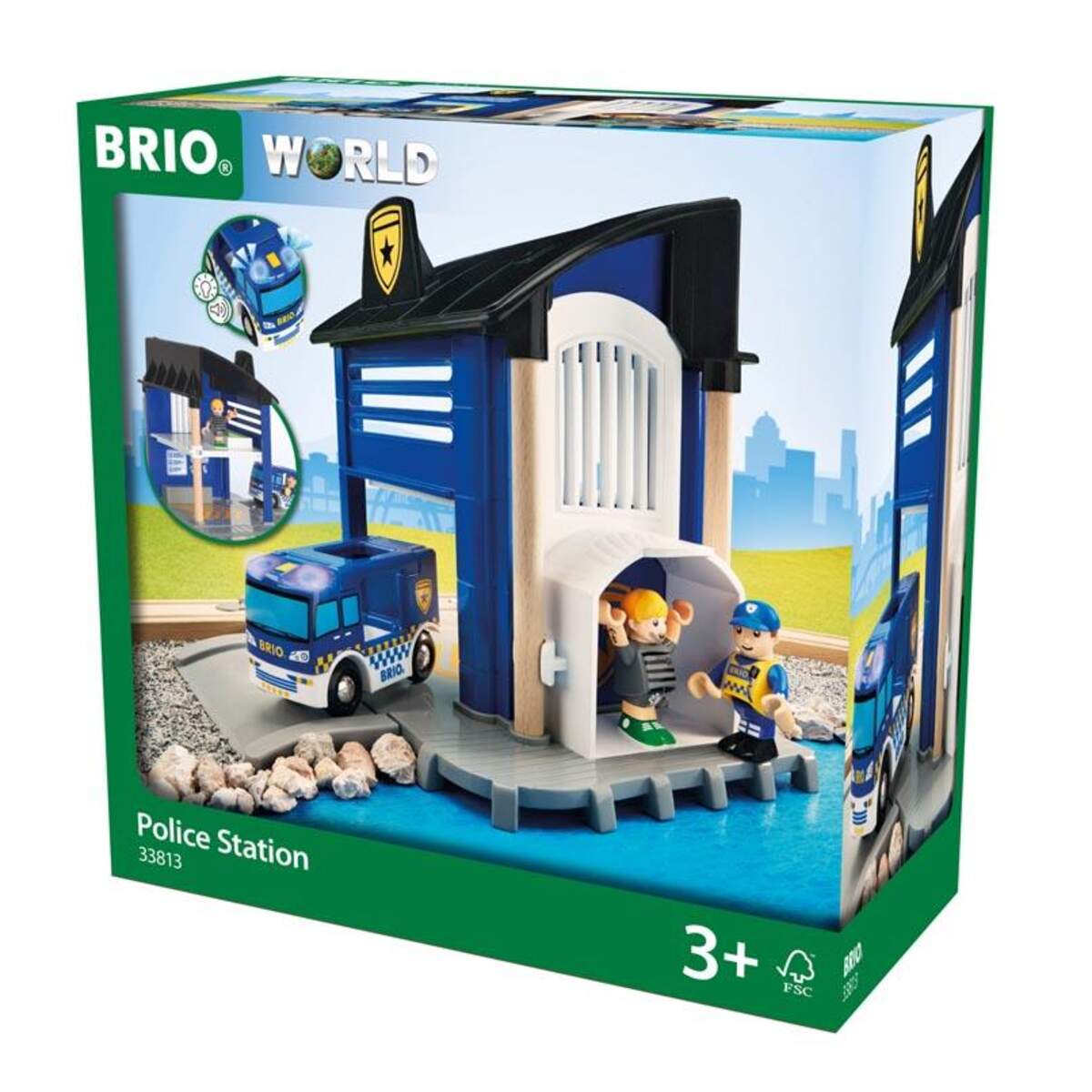 BRIO Polizeistation m. Einsatzfahrzeug