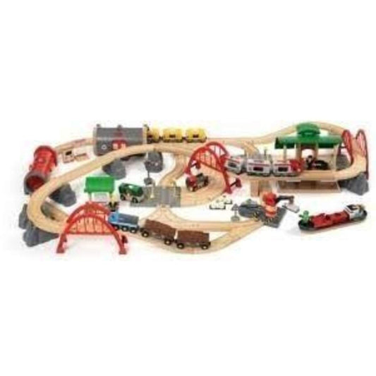 BRIO Straßen & Schienen Bahn Set Deluxe