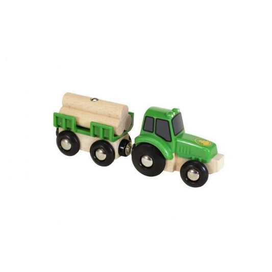 BRIO Traktor mit Holz-Anhänger