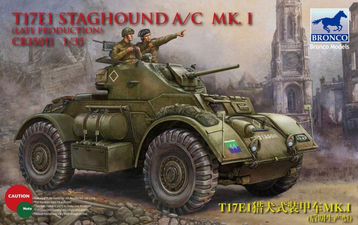 Bronco Models Modellbaufahrzeug T17E1 Staghound Mk. I Late Production