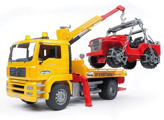 BRUDER® 2750 Abschlepp-LKW mit Geländewagen