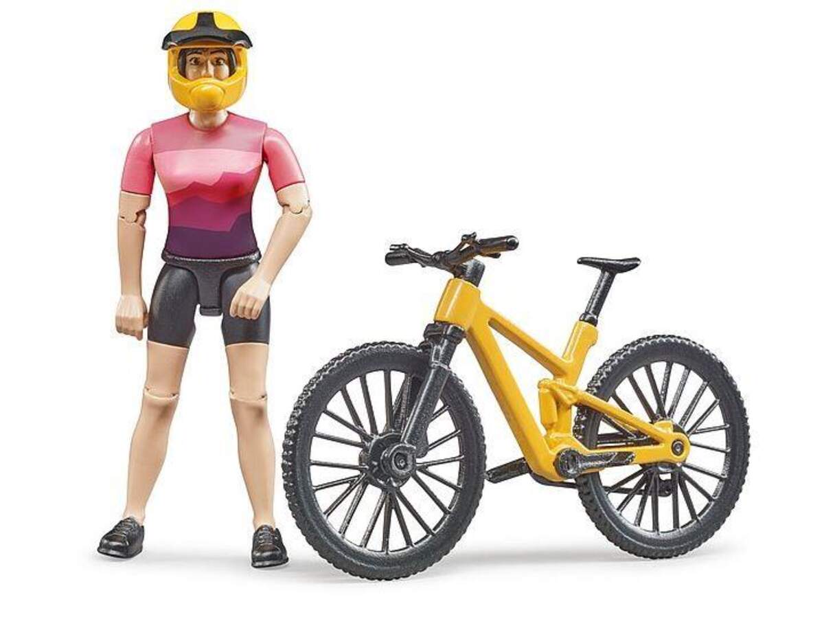 BRUDER® 63111 bworld Mountainbike mit Radfahrerin