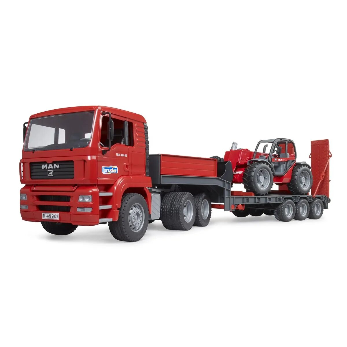 BRUDER® MAN TGA Tieflader mit Manitou Teleskoplader MLT 633