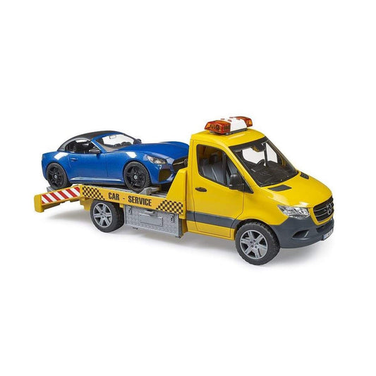 BRUDER® MB Sprinter Autotransporter mit Light & Sound Modul und BRUDER® Roadster