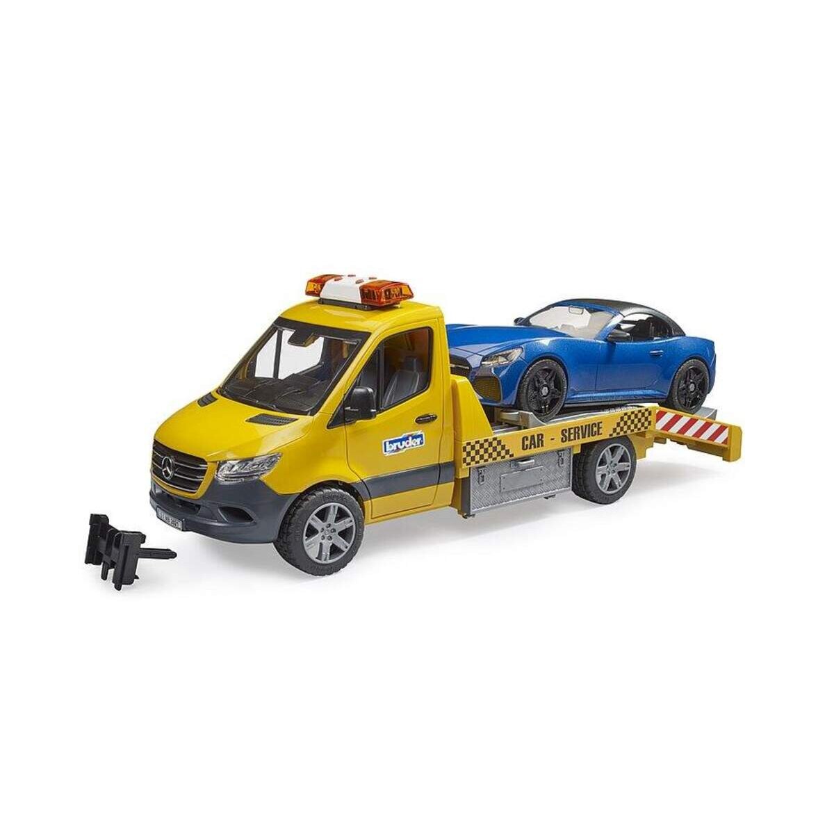 BRUDER® MB Sprinter Autotransporter mit Light & Sound Modul und BRUDER® Roadster