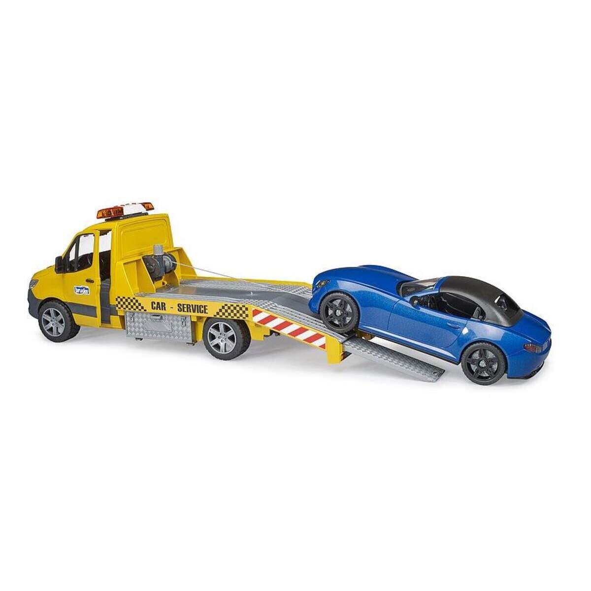 BRUDER® MB Sprinter Autotransporter mit Light & Sound Modul und BRUDER® Roadster