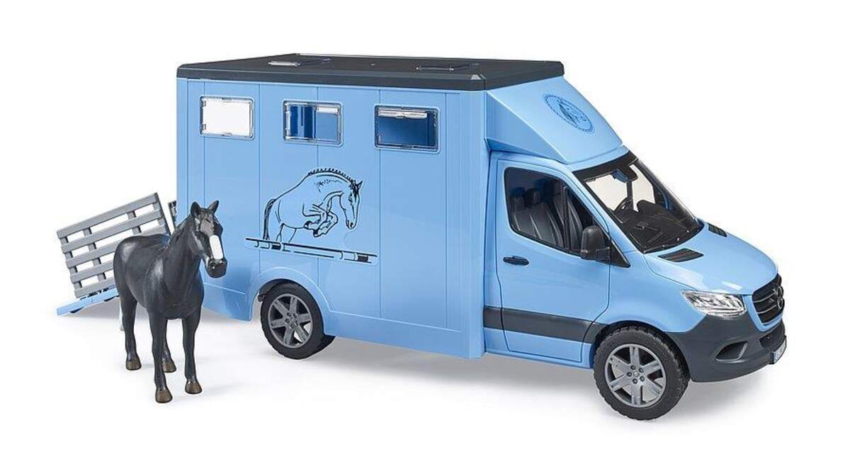 BRUDER® MB Sprinter Tiertransporter mit 1 Pferd