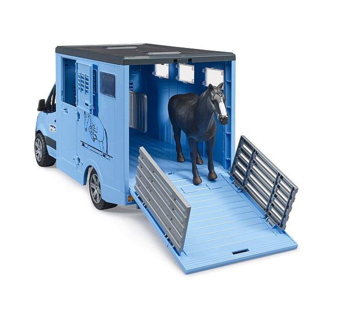 BRUDER® MB Sprinter Tiertransporter mit 1 Pferd