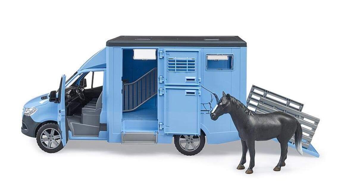 BRUDER® MB Sprinter Tiertransporter mit 1 Pferd