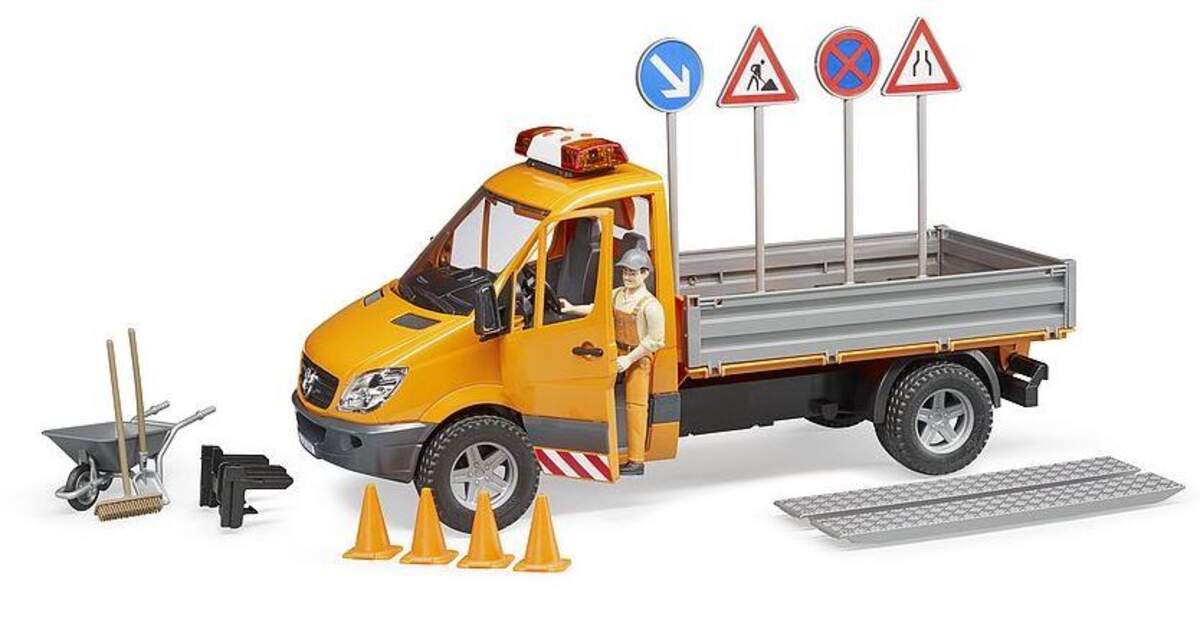 BRUDER® Mercedes-Benz Sprinter Kommunal mit Light & Sound Module, Fahrer und Zubehör