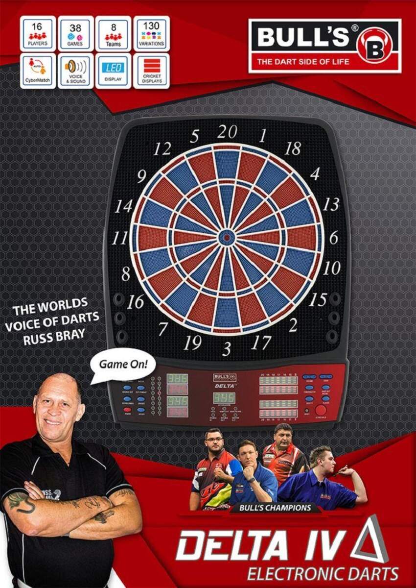 BULL'S Darts Delta IV RB Sound Elektronik Dartboard
