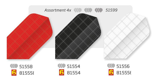 BULL'S Darts Nylon Flights Sortiment 554/556/558 Slim