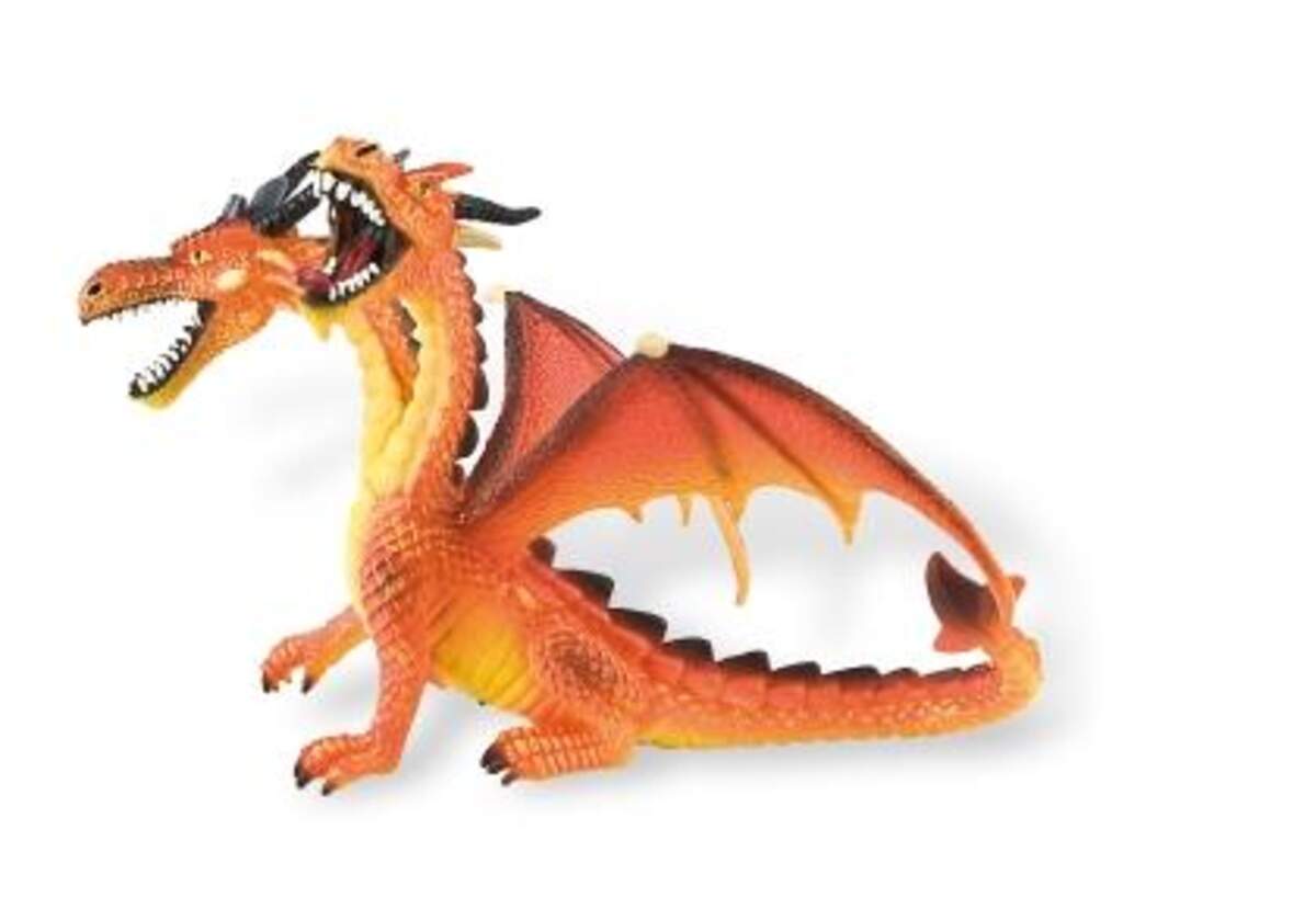 Bullyland 75598 Drache zweiköpfig, orange