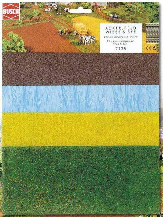 Busch Feld, Wiese, Acker, See