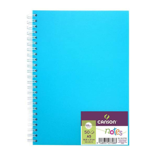 Canson Skizzenbuch Notes A5, 50 Blatt, 120g, blau