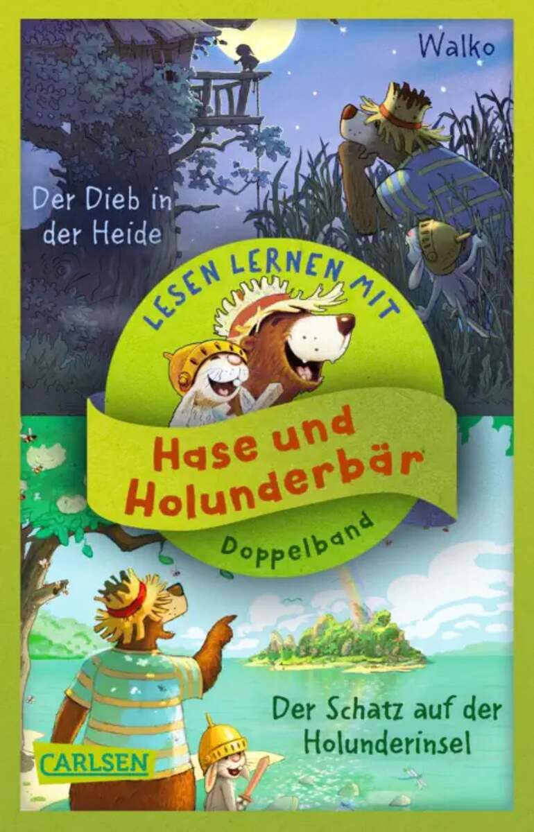 Carlsen Verlag Doppelband - Hase & Holunderbär: Der Schatz Holunderinsel / Der Dieb in der Heide