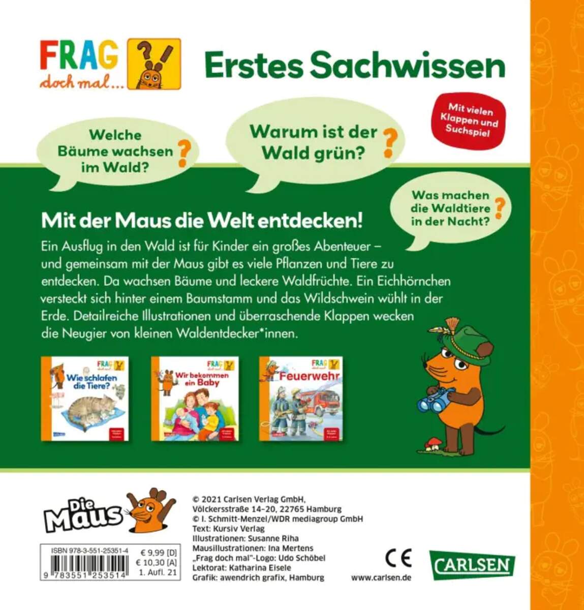Carlsen Verlag Frag doch mal ... die Maus: Im Wald von Susanne Riha