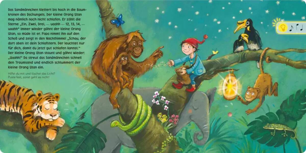 Carlsen Verlag Hör mal (Soundbuch): Mach mit - Pust aus: Gute Nacht, träum schön