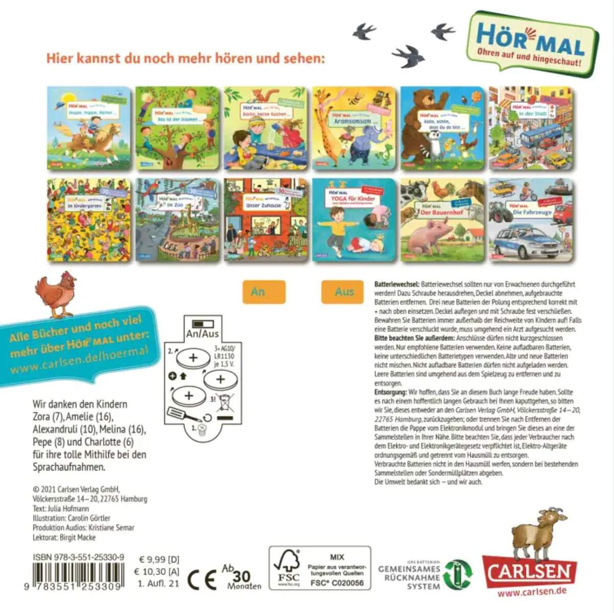 Carlsen Verlag Hör mal (Soundbuch): Wimmelbuch: Auf dem Bauernhof