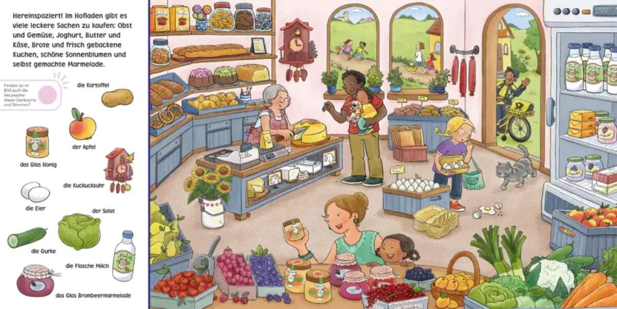 Carlsen Verlag Hör mal (Soundbuch): Wimmelbuch: Auf dem Bauernhof