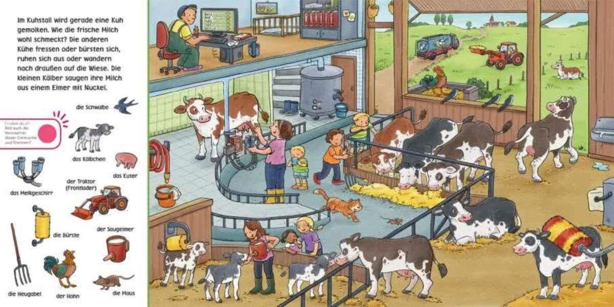 Carlsen Verlag Hör mal (Soundbuch): Wimmelbuch: Auf dem Bauernhof