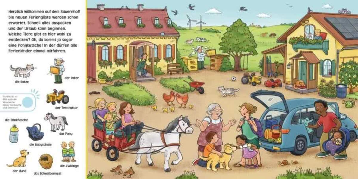 Carlsen Verlag Hör mal (Soundbuch): Wimmelbuch: Auf dem Bauernhof