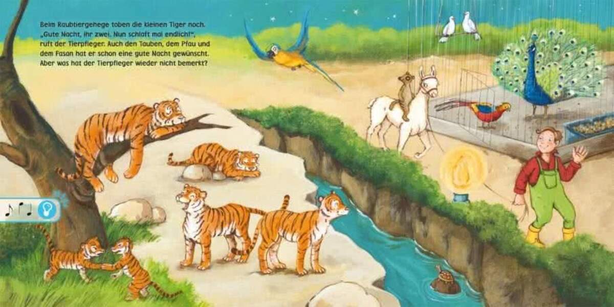 Carlsen Verlag Hör mal (Soundbuch): Mach mit - Pust aus: Gute Nacht im Zoo