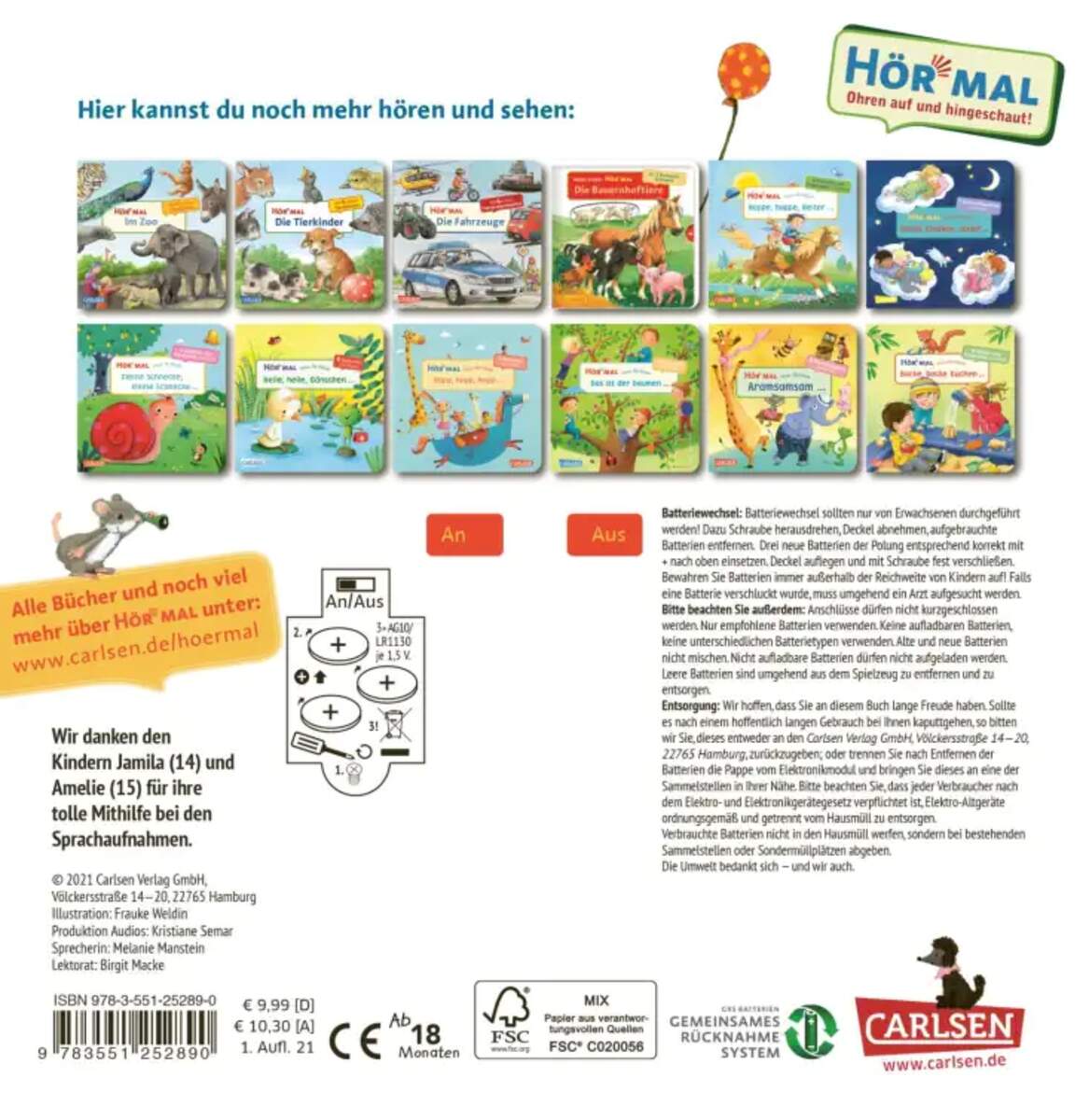 Carlsen Verlag Hör mal (Soundbuch): Verse für Kleine: Hallo, schön, dass du da bist ...