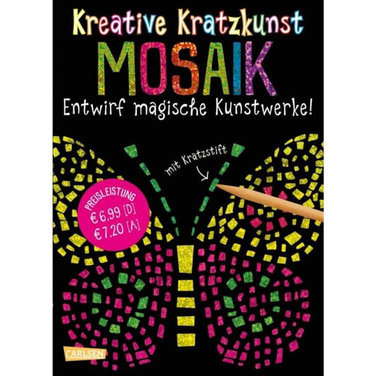 Carlsen Verlag Kreative Kratzkunst: Mosaik Set mit 10 Kratzbildern