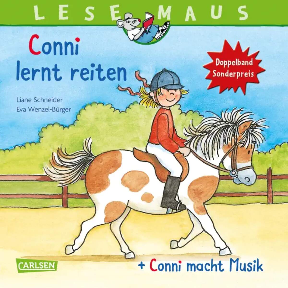 Carlsen Verlag LESEMAUS 206: "Conni lernt reiten" + "Conni macht Musik" Doppelband