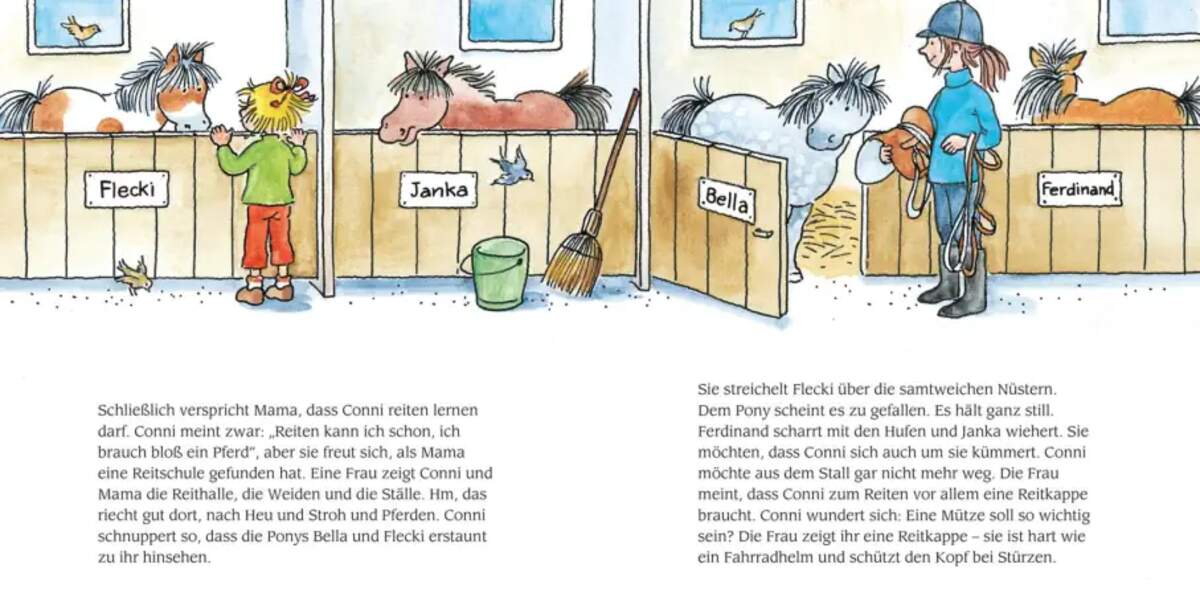 Carlsen Verlag LESEMAUS 206: "Conni lernt reiten" + "Conni macht Musik" Doppelband