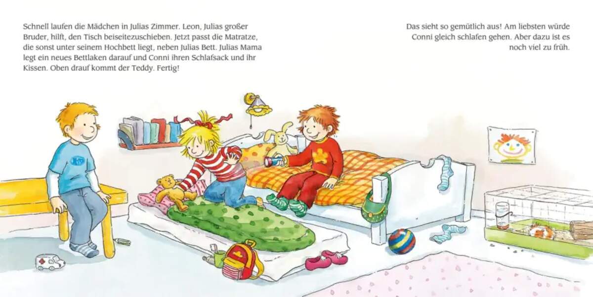 Carlsen Verlag LESEMAUS 207: "Conni übernachtet bei Julia" + "Conni in den Bergen" Doppelband