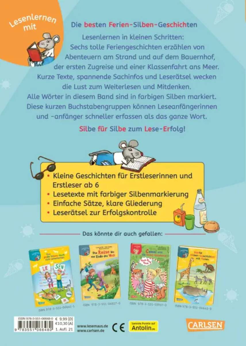 Carlsen Verlag LESEMAUS Sammelbände: Die besten Ferien-Silben-Geschichten