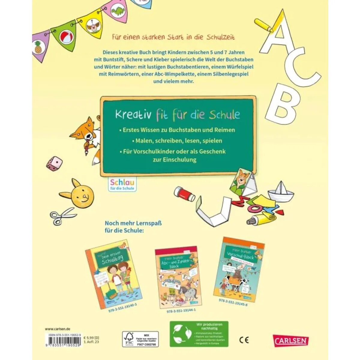 Carlsen Verlag Schlau für die Schule: Mein Kreativ-Lernspaß: Buchstaben