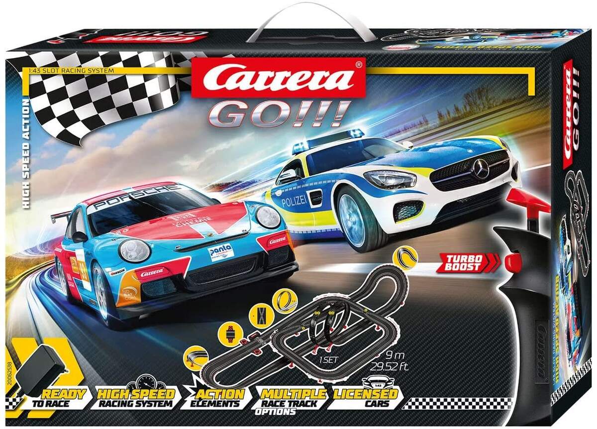 Carrera GO!!! Rennbahn 62538 High Speed Action 9 m Grundpackung