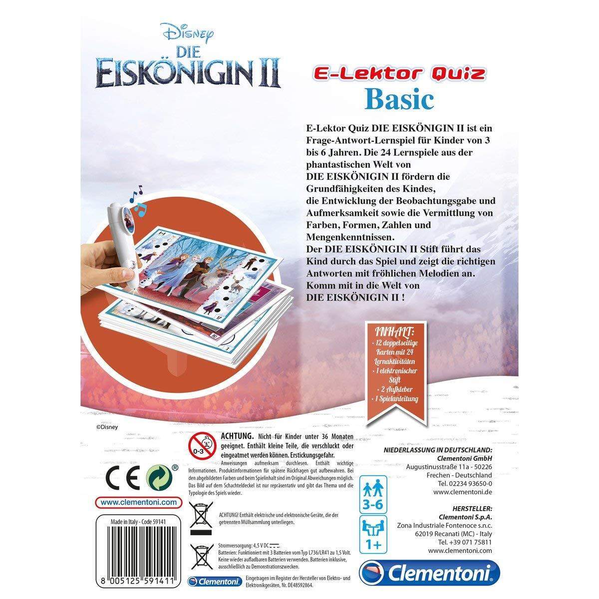 Clementoni E-Lektor Die Eiskönigin 2