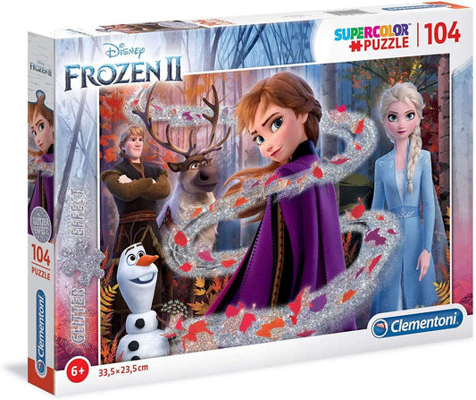 Clementoni Glitter Puzzle - Disneys Frozen 2, 104 Teile