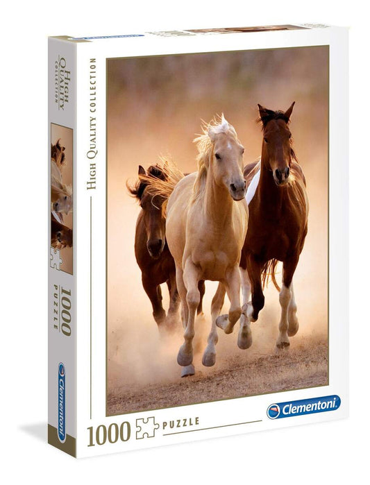 Clementoni High Quality Collection - Running horses, 1000 Teile