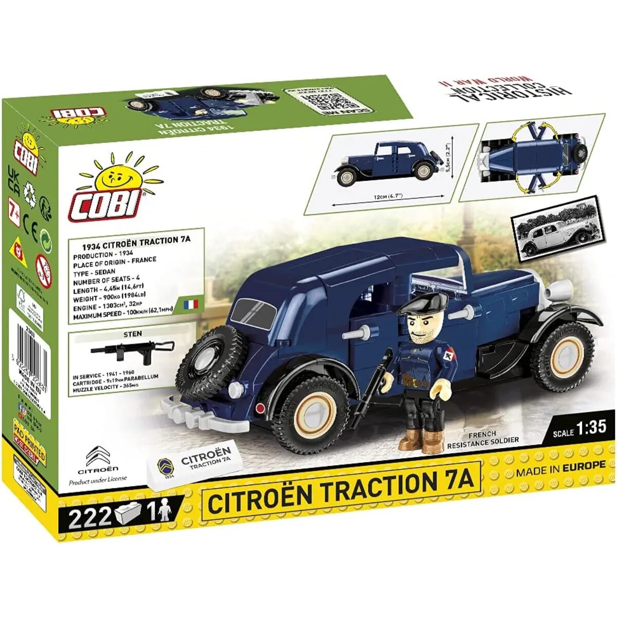 Cobi 2263 Historical Collection - 1934 Citroen Traction 7A