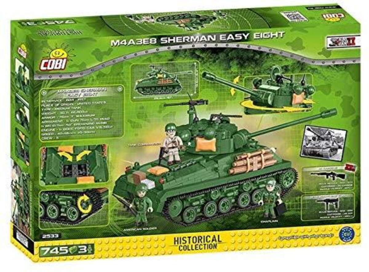 Cobi 2533 Historical Collection Kampfpanzer Sherman (Easy Fight) M4A3E8