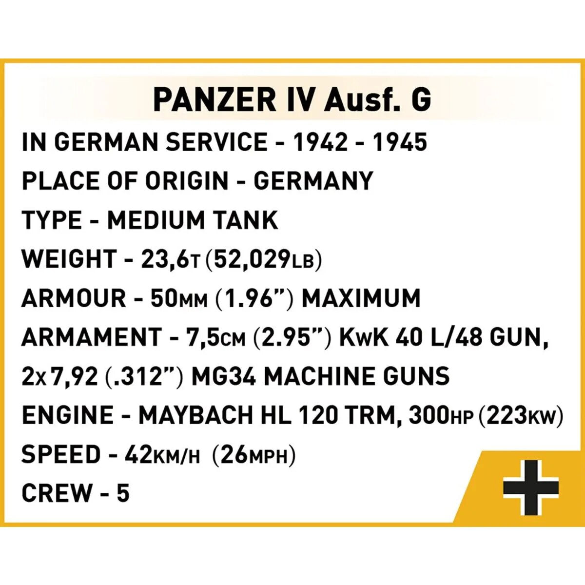 Cobi 3045 Company of Heroes 3 - Panzer IV Ausf. G