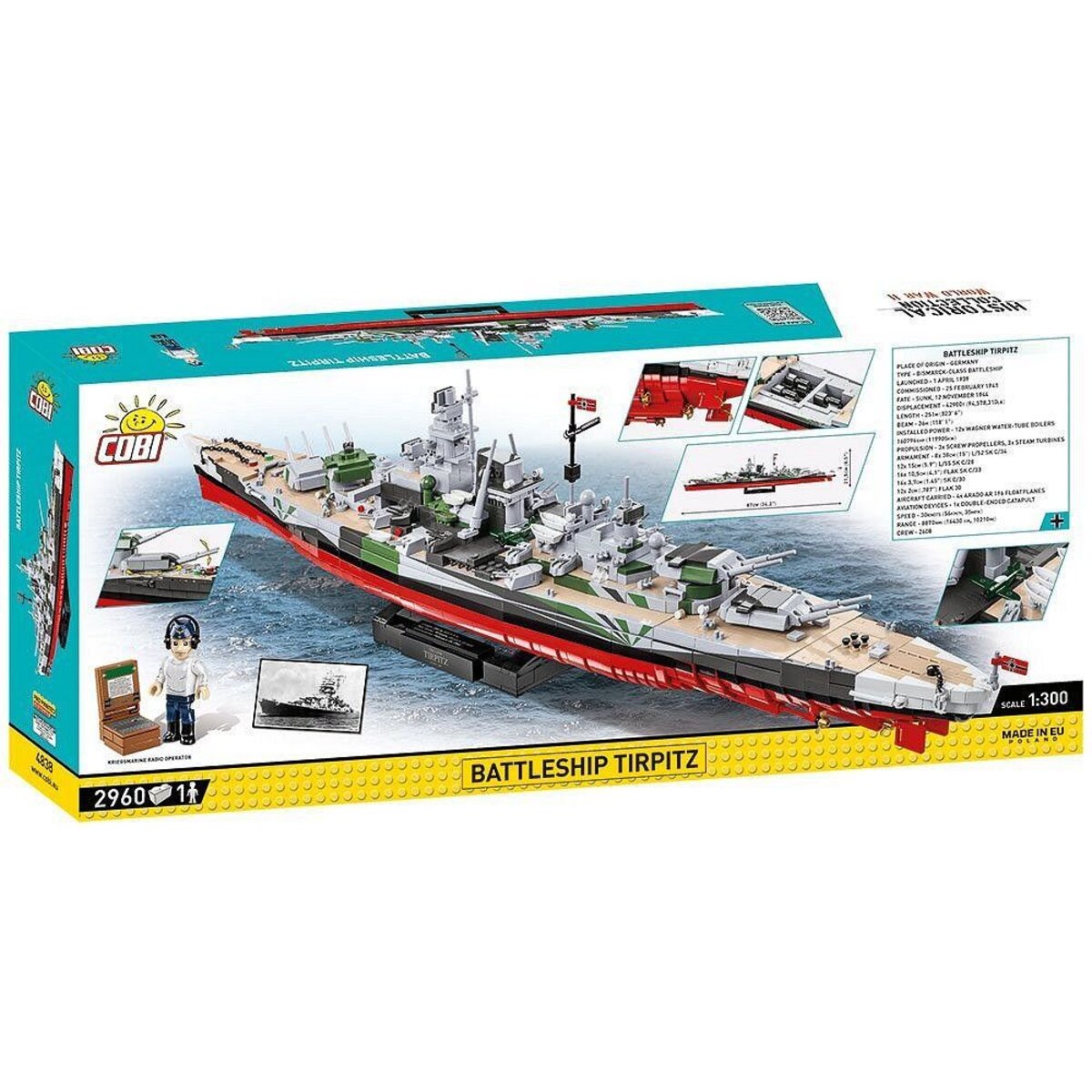 Cobi 4838 - Historical Collection - Battleship Tirpitz - Executive Edition
