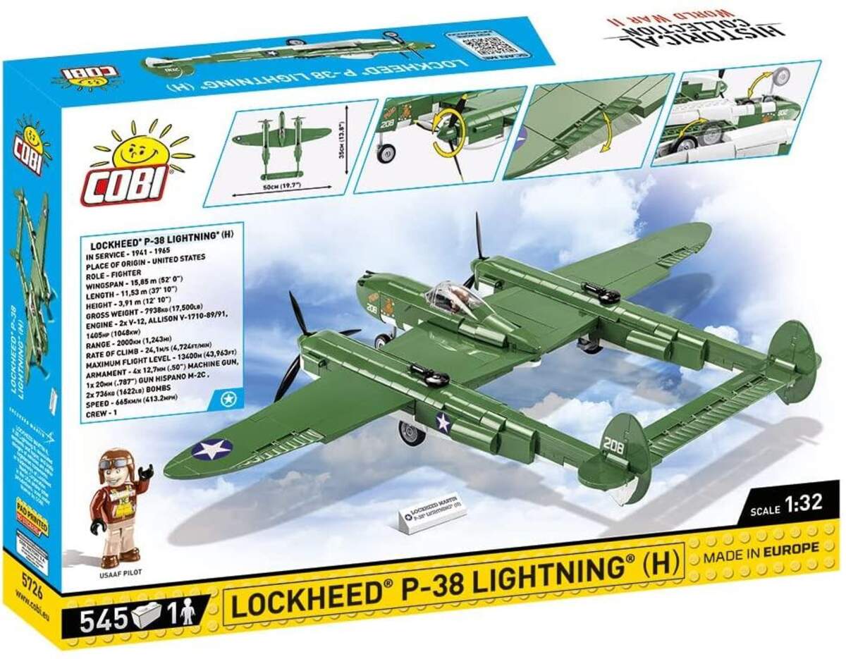 Cobi 5726 Historical Collection - Lockheed P-38 Lightning (H)