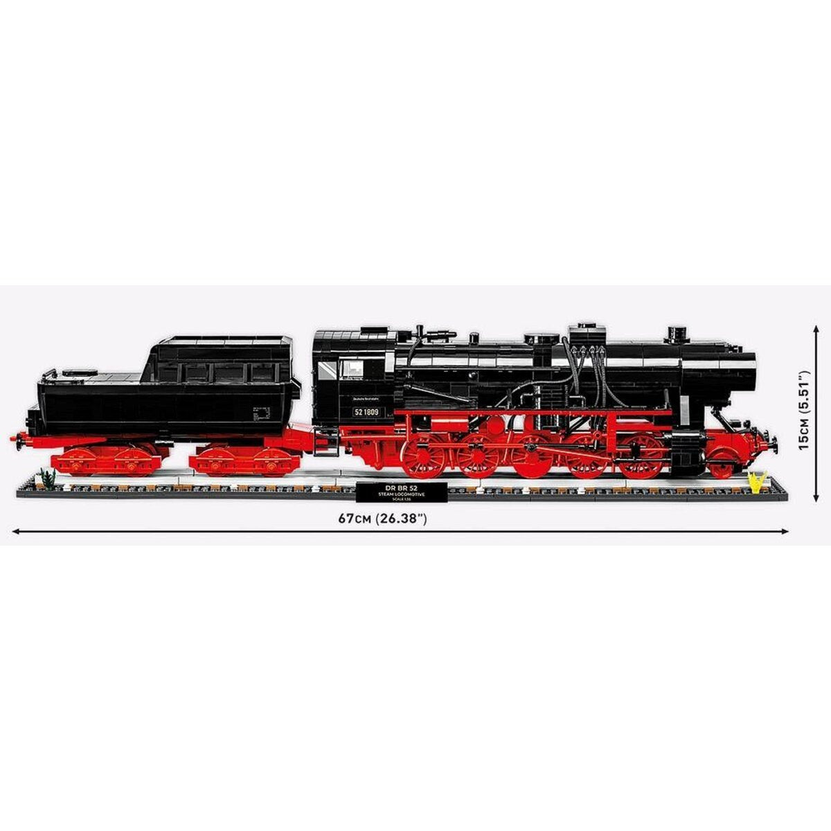 Cobi 6280 Historical Collection - DR BR 52 Steam Locomotive 2in1 - Executive Edition