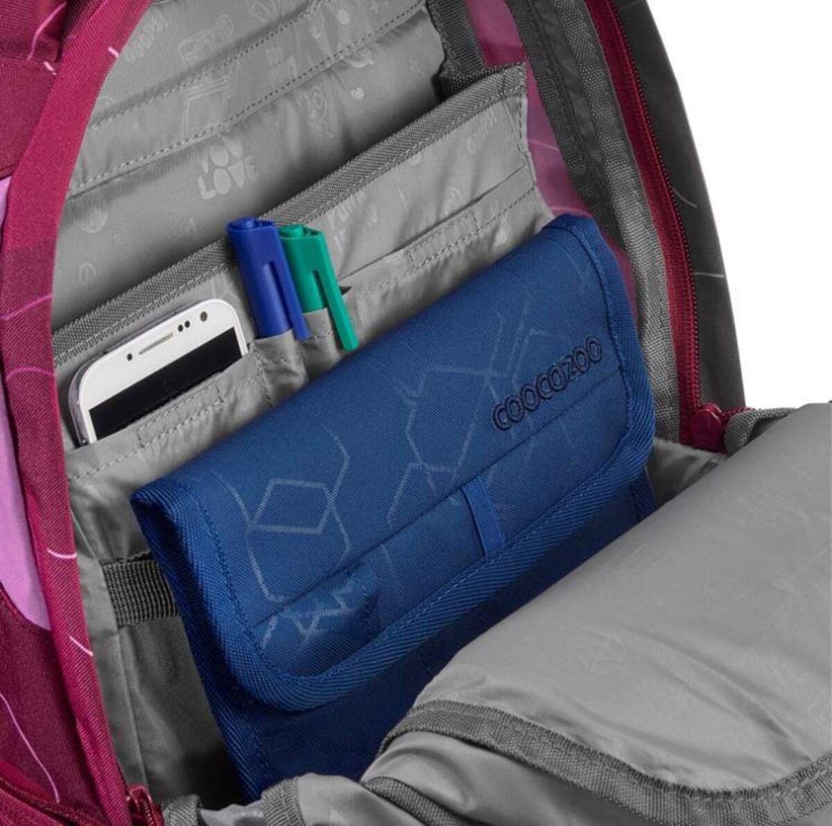 Coocazoo Schulrucksack Joker Berry Bubbles
