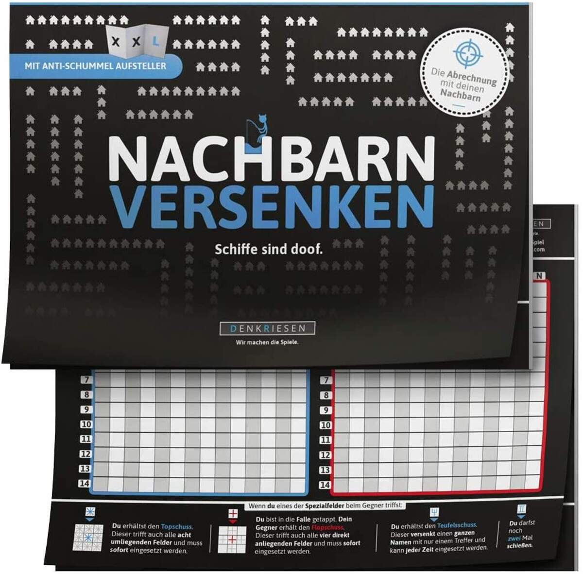 Denkriesen NACHBARN VERSENKEN "Schiffe sind doof" - Schiffe versenken